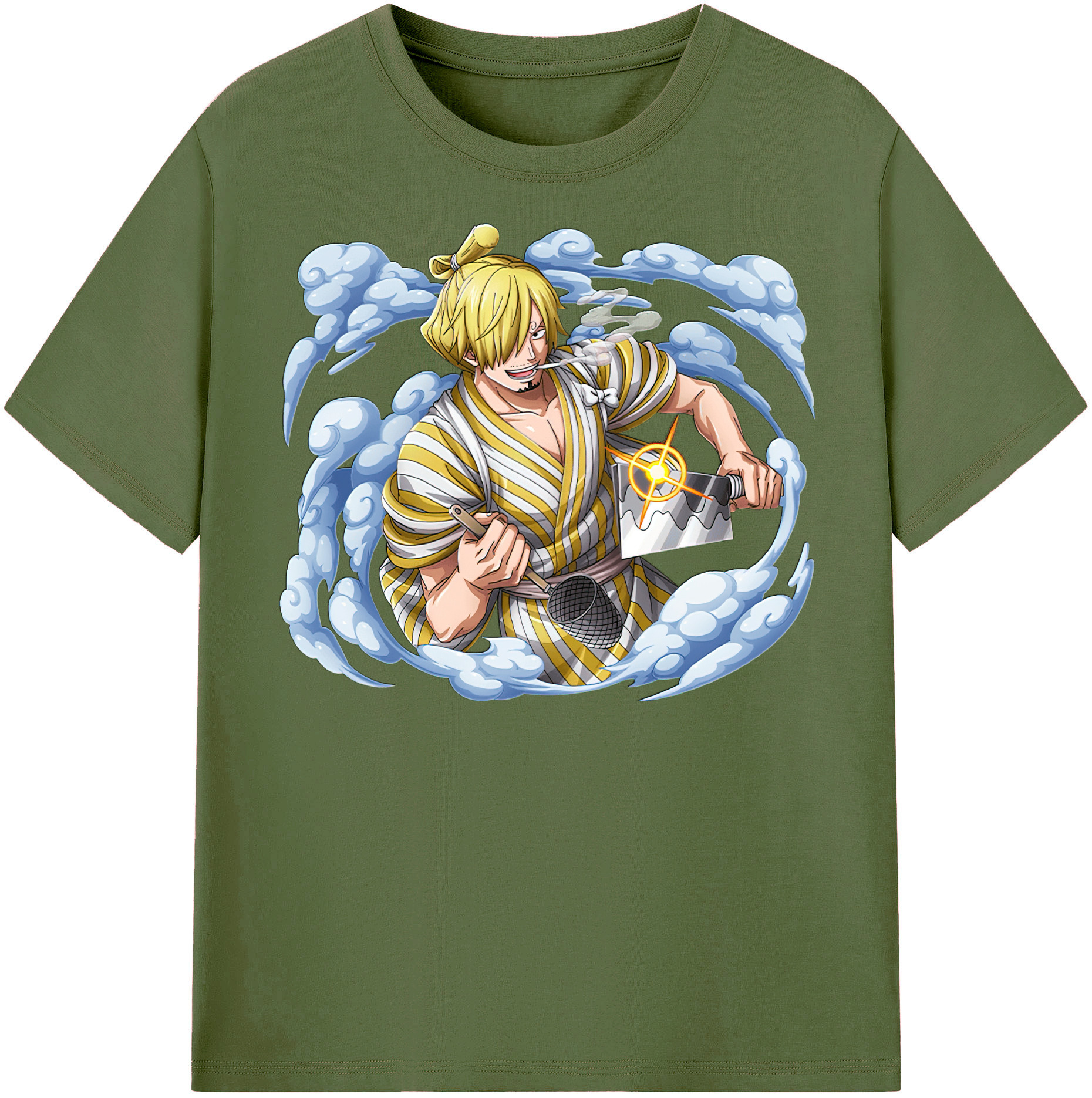 ワンピース サンジ ONE PIECE Sanji 綿100％半袖Tシャツ（フロントプリント）